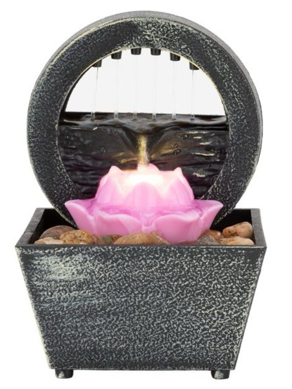 The Raining Lotus LED Tabletop Fountain